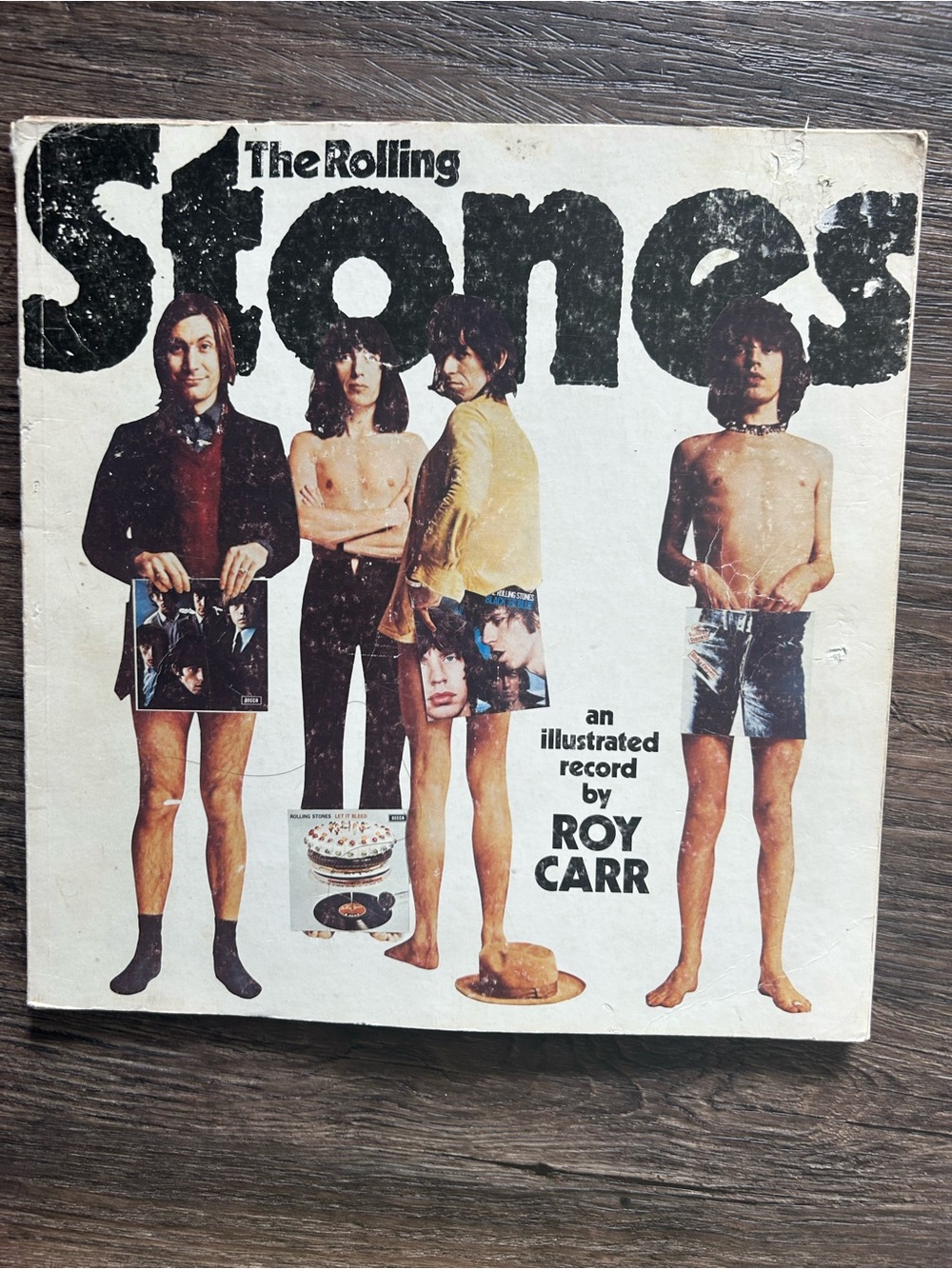 Vintage The Rolling Stones Illustrated Record Cover Art - Cream/Black